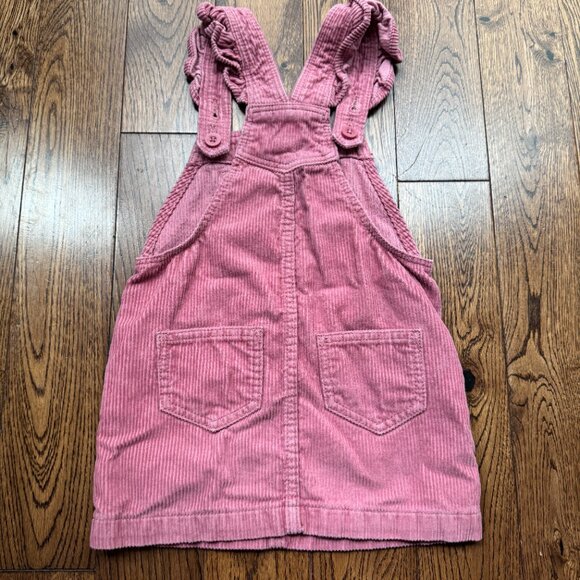 GAP Toddler Pink Corduroy Skirtall Dress 3T Adjustable Ruffle Straps Pockets - Picture 6 of 11